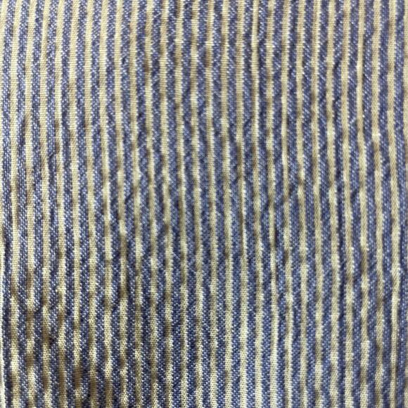 Loft Ann Taylor Striped Square Neck Blouse Medium Blue White - Picture 5 of 6